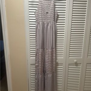 Elegant Striped Maxi Dress